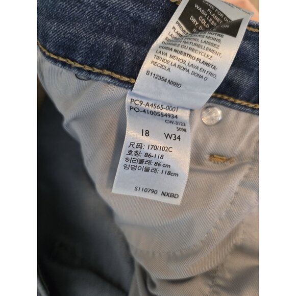 Denizen Levi's Women's Jeans Size 18 Blue Ultra High Rise Crop Flare Denim Pant - Picture 10 of 11